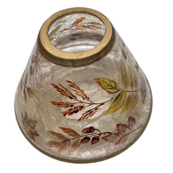Yankee Candle Crackle Shade Fall Theme Nuts Berries and Leaves - Picture 1 of 3